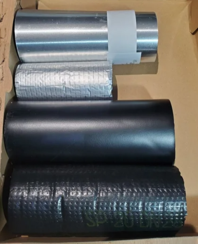 Missing protective sheaths leave the foam insulation vulnerable to pecking birds and weather.